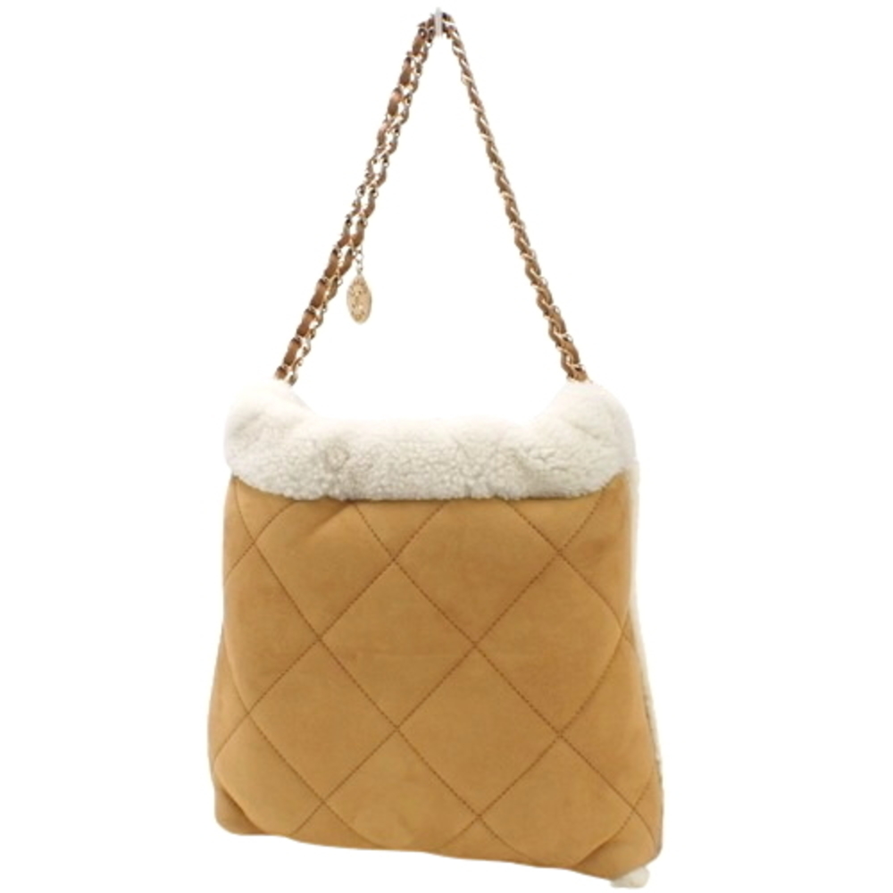 Chanel Bag Brown Shoulder Suede 22
